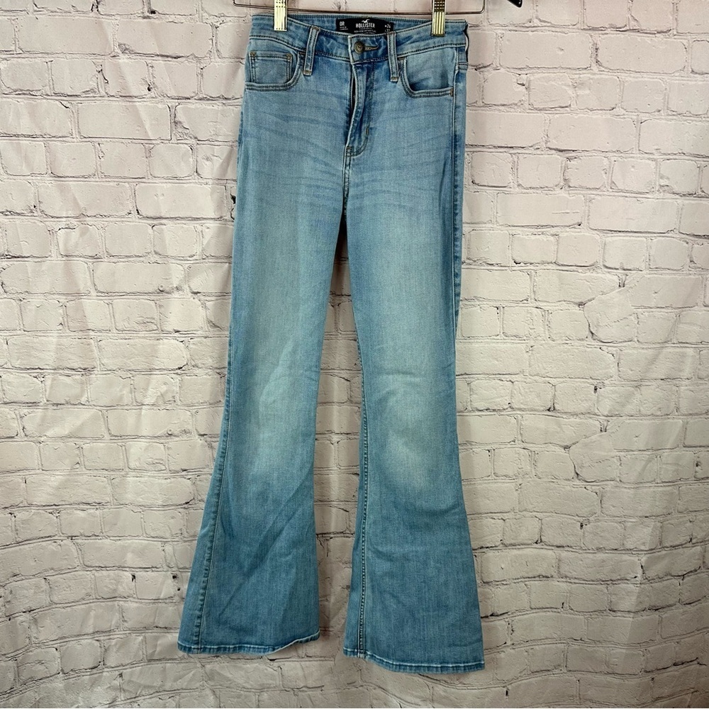 Hollister high-rise vintage flare denim Jeans jr 0R W24 casual boho festival